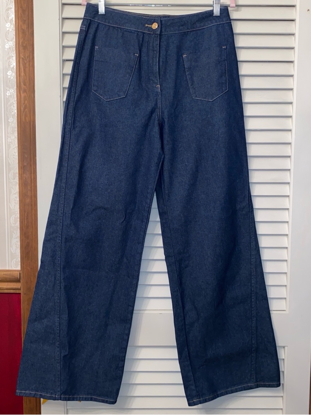 NWT LK Bennett Pip Dark wash wide leg jeans $170 - Picture 5 of 12